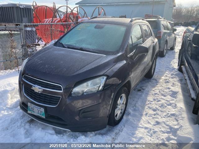 20251928 :رقم المزاد ، 3GNCJRSB6FL204754 vin ، 2015 Chevrolet Trax Lt مزاد بيع