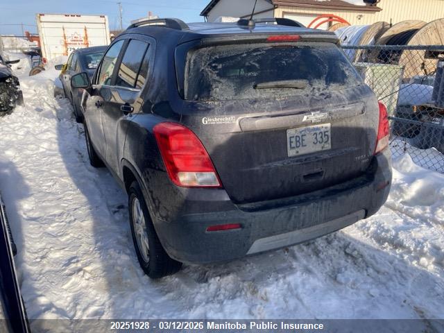 20251928 :رقم المزاد ، 3GNCJRSB6FL204754 vin ، 2015 Chevrolet Trax Lt مزاد بيع