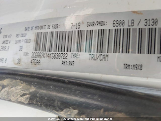 Aukcja sprzedaży 2019 Dodge Ram 1500 St Crew Cab, vin: 3C6RR7KT4KG630722, numer aukcji: 20251930