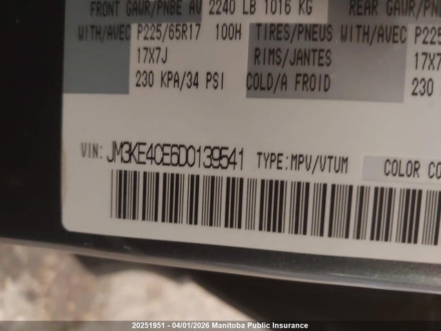 Aukcja sprzedaży 2013 Mazda Cx-5 Gs, vin: JM3KE4CE6D0139541, numer aukcji: 20251951