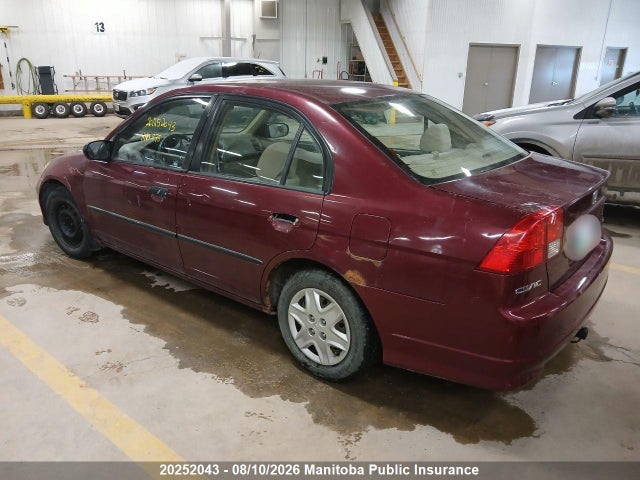 2004 Honda Civic Dx მანქანა იყიდება აუქციონზე, vin: 2HGES16334H936141, აუქციონის ნომერი: 20252043