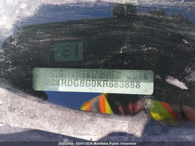 Продаж на аукціоні авто 2019 Dodge Grand Caravan Se, vin: 2C4RDGBG0KR683888, номер лоту: 20252045