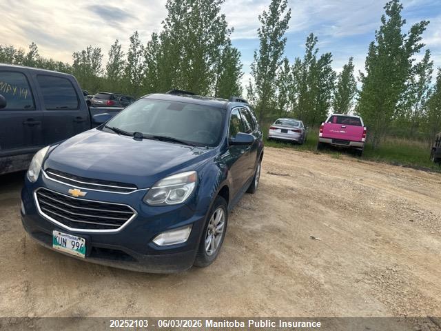 20252103 :رقم المزاد ، 2GNALCEK2G6221776 vin ، 2016 Chevrolet Equinox Lt مزاد بيع