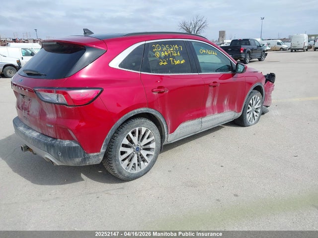 1FMCU9DZ0NUA49726 Ford Escape Titanium Hybrid