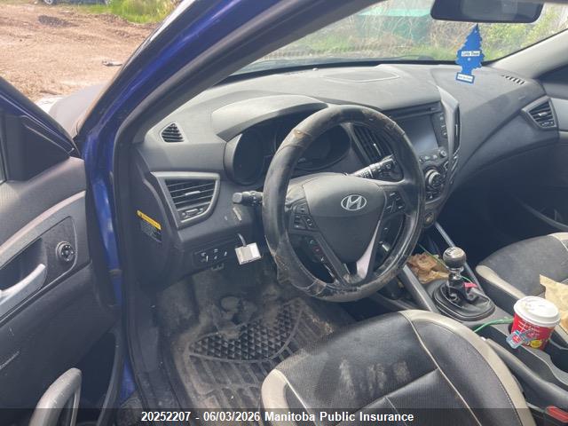 20252207 :رقم المزاد ، KMHTC6AE9EU200341 vin ، 2014 Hyundai Veloster Turbo مزاد بيع