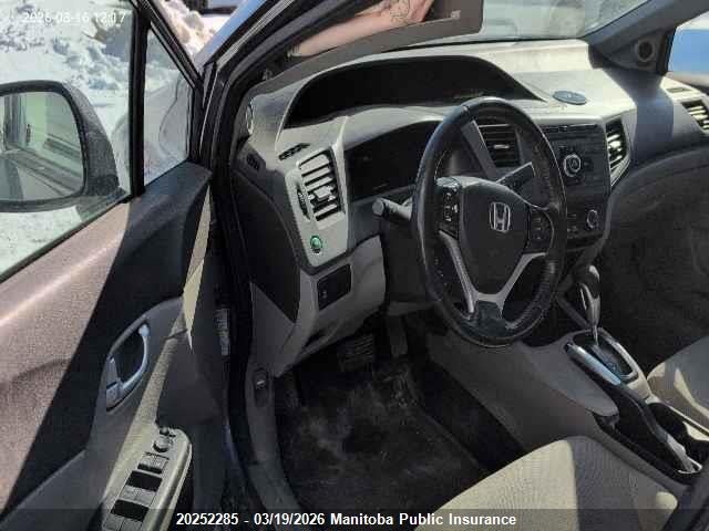 20252285 :رقم المزاد ، 2HGFB2F51CH102492 vin ، 2012 Honda Civic Ex مزاد بيع