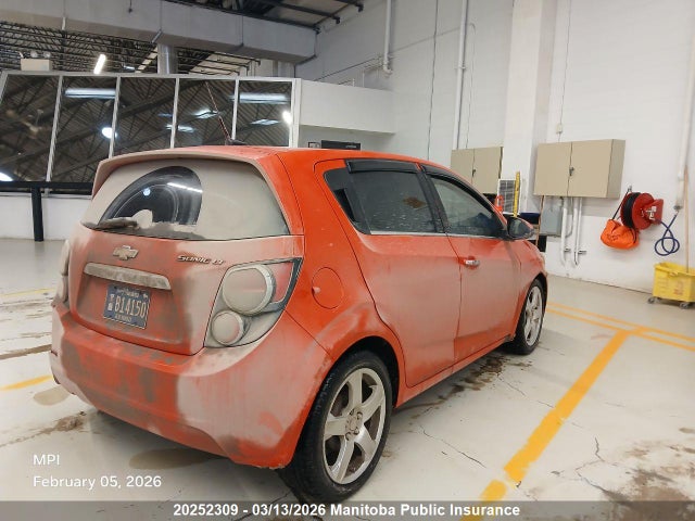 Aukcja sprzedaży 2012 Chevrolet Sonic Lt, vin: 1G1JC6EH2C4108686, numer aukcji: 20252309