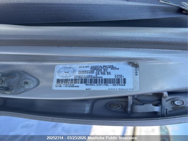 Aukcja sprzedaży 2000 Toyota Corolla Ce, vin: 2T1BR12E0YC806693, numer aukcji: 20252314
