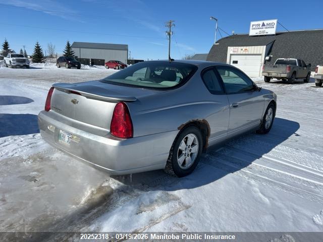 Продажа на аукционе авто 2006 Chevrolet Monte Carlo Ls, vin: 2G1WJ15N769390801, номер лота: 20252318