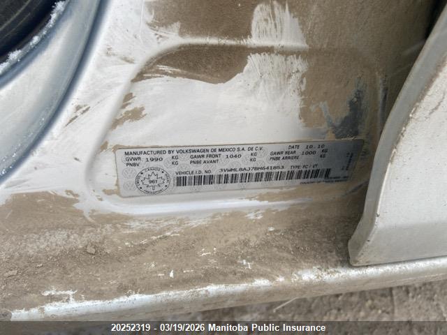 20252319 :رقم المزاد ، 3VWML8AJ7BM641853 vin ، 2011 Volkswagen Golf 2.0 Tdi مزاد بيع
