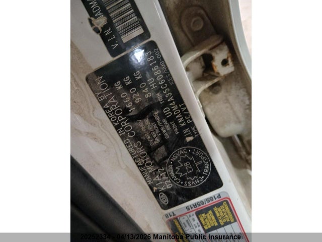 20252334 :رقم المزاد ، KNADM4A35C6086183 vin ، 2012 Kia Rio Lx مزاد بيع