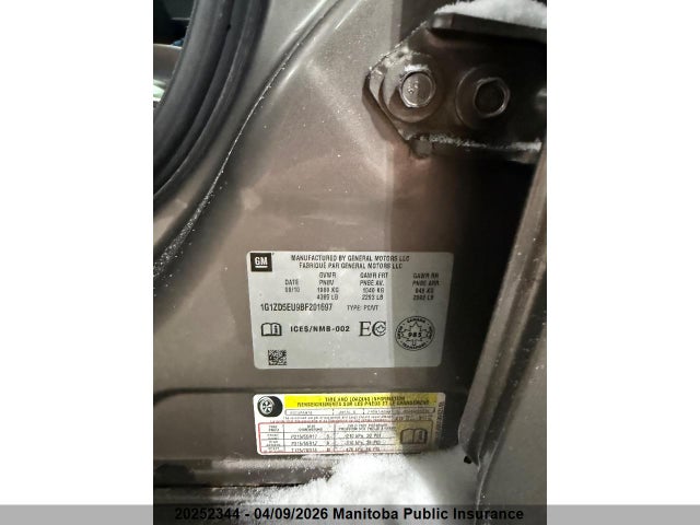 Aukcja sprzedaży 2011 Chevrolet Malibu Lt, vin: 1G1ZD5EU9BF201697, numer aukcji: 20252344