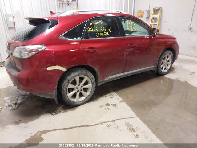 20252352 :رقم المزاد ، 2T2BK1BAXBC086288 vin ، 2011 Lexus Rx350 مزاد بيع