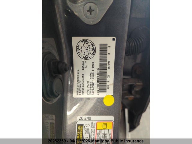 Aukcja sprzedaży 2011 Honda Civic Ex-l, vin: 2HGFA1F06BH007135, numer aukcji: 20252359