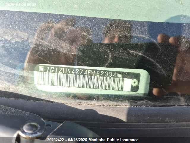 2004 Chevrolet Malibu Lt V6 მანქანა იყიდება აუქციონზე, vin: 1G1ZU54874F122004, აუქციონის ნომერი: 20252422