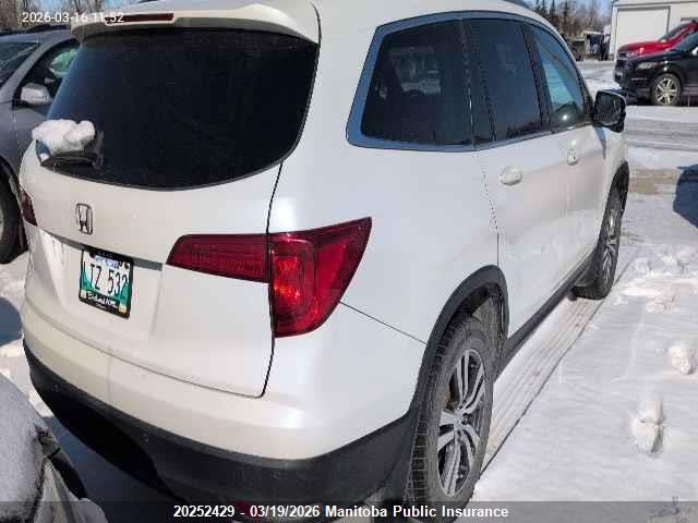 5FNYF6H7XGB501270 Honda Pilot Ex-l