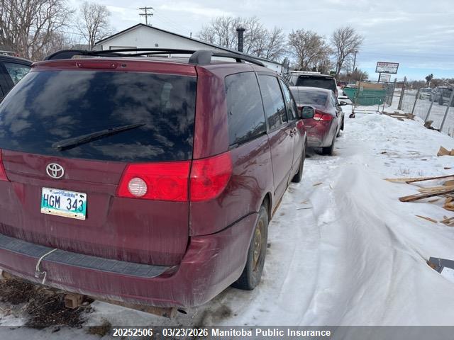 20252506 :رقم المزاد ، 5TDZK23C37S069436 vin ، 2007 Toyota Sienna Ce V6 مزاد بيع