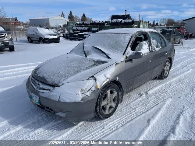 20252681 :رقم المزاد ، 2HGES16844H913530 vin ، 2004 Honda Civic Si مزاد بيع