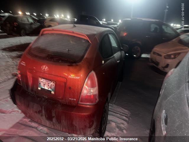 20252692 :رقم المزاد ، KMHCN3BC4AU152358 vin ، 2010 Hyundai Accent Gl مزاد بيع
