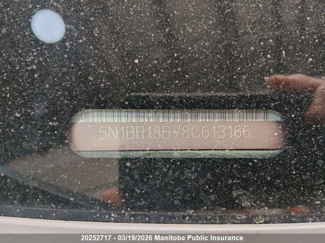 20252717 :رقم المزاد ، 5N1BR18B78C613166 vin ، 2008 Nissan Pathfinder Le V8 مزاد بيع