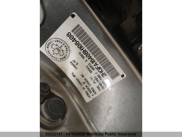 Aukcja sprzedaży 2008 Honda Civic Dx-g, vin: 2HGFA16408H108408, numer aukcji: 20252747