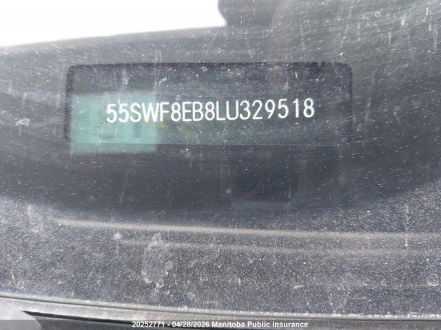 20252771 :رقم المزاد ، 55SWF8EB8LU329518 vin ، 2020 Mercedes Benz C300 4matic مزاد بيع