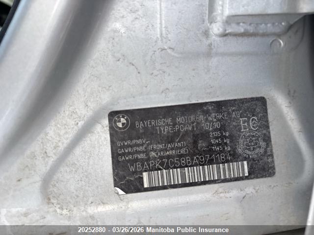 Aukcja sprzedaży 2011 Bmw 328i Xdrive, vin: WBAPK7C58BA971184, numer aukcji: 20252880