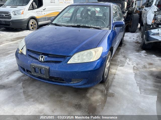 20252885 :رقم المزاد ، 2HGES16845H015950 vin ، 2005 Honda Civic Si مزاد بيع