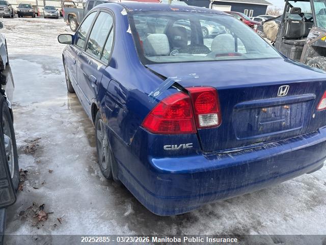 20252885 :رقم المزاد ، 2HGES16845H015950 vin ، 2005 Honda Civic Si مزاد بيع