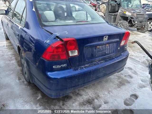 20252885 :رقم المزاد ، 2HGES16845H015950 vin ، 2005 Honda Civic Si مزاد بيع
