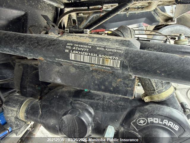 L6KHZB153LS000670 Polaris Ranger 150 Efi 2x4