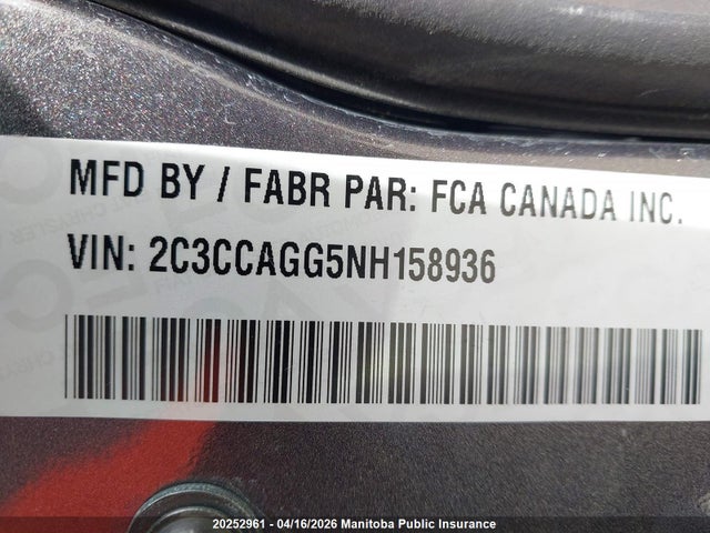 2022 Chrysler 300 S მანქანა იყიდება აუქციონზე, vin: 2C3CCAGG5NH158936, აუქციონის ნომერი: 20252961