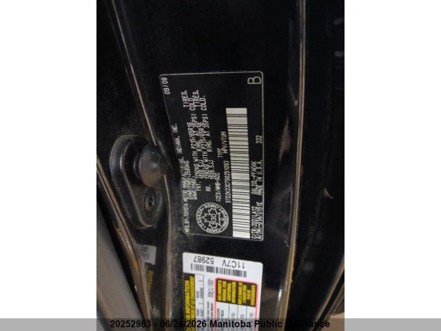 Aukcja sprzedaży 2009 Toyota Sienna Le V6 Le V6, vin: 5TDZK23C79S251093, numer aukcji: 20252983