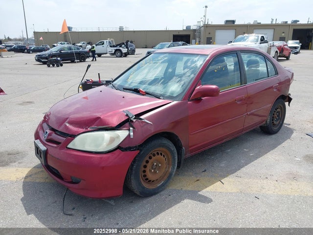 20252998 :رقم المزاد ، 2HGES16685H029056 vin ، 2005 Honda Civic Lx-g مزاد بيع