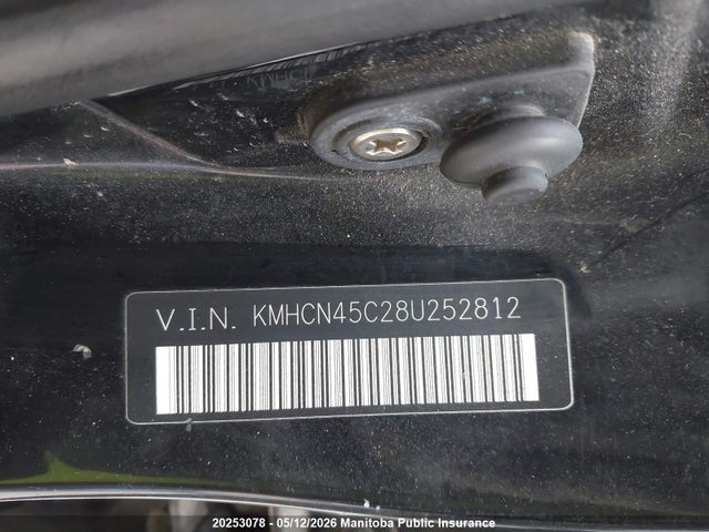 2008 Hyundai Accent Gls მანქანა იყიდება აუქციონზე, vin: KMHCN45C28U252812, აუქციონის ნომერი: 20253078