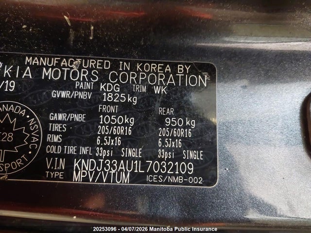 KNDJ33AU1L7032109 KIA SOUL EX