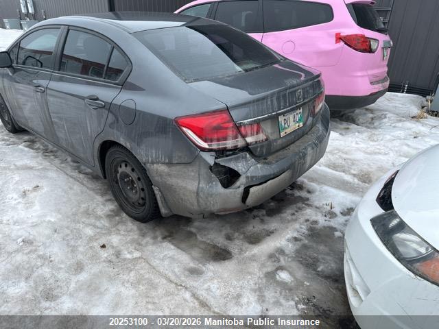 20253100 :رقم المزاد ، 2HGFB2F56DH100805 vin ، 2013 Honda Civic Ex مزاد بيع
