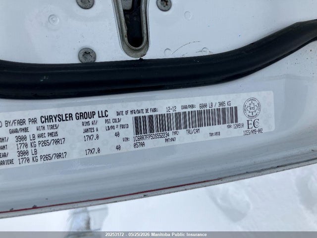 Aukcja sprzedaży 2013 Dodge Ram 1500 St Quad Cab, vin: 1C6RR7FP5DS552234, numer aukcji: 20253172
