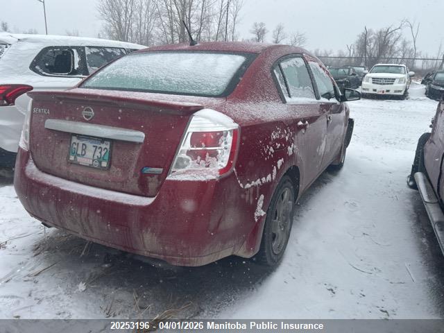 20253196 :رقم المزاد ، 3N1AB6AP0CL629880 vin ، 2012 Nissan Sentra 2.0 مزاد بيع