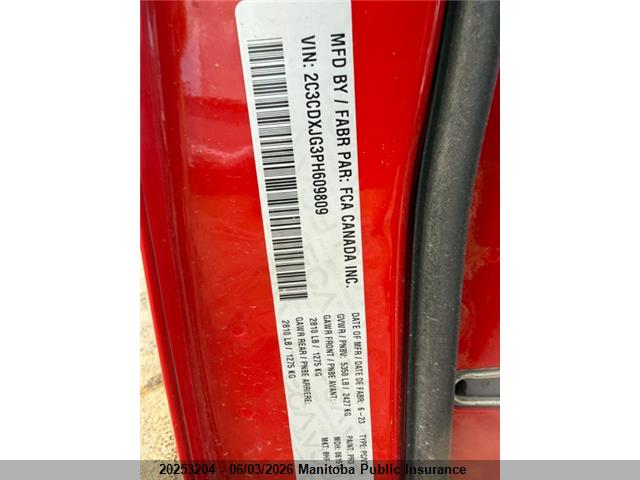 Продажа на аукционе авто 2023 Dodge Charger Sxt, vin: 2C3CDXJG3PH609809, номер лота: 20253204
