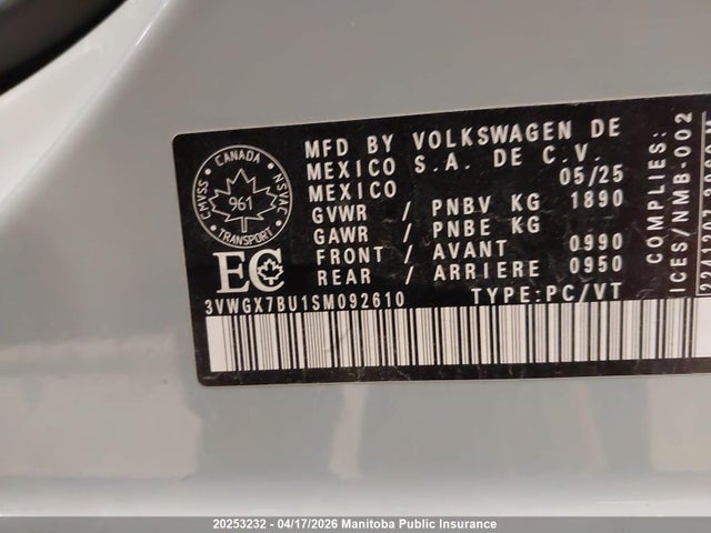 Aukcja sprzedaży 2025 Volkswagen Jetta Highline 1.5 Tsi, vin: 3VWGX7BU1SM092610, numer aukcji: 20253232