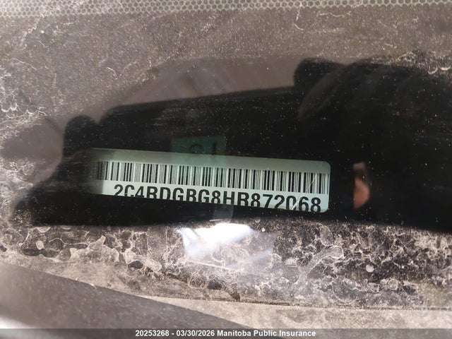Aukcja sprzedaży 2017 Dodge Grand Caravan Sxt, vin: 2C4RDGBG8HR872068, numer aukcji: 20253268