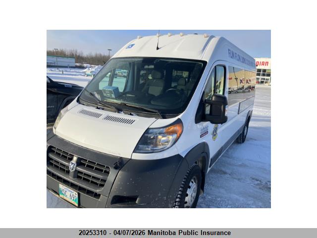 20253310 :رقم المزاد ، 3C6TRVDG9HE503401 vin ، 2017 Ram Promaster 2500 Cargo Van Ext مزاد بيع