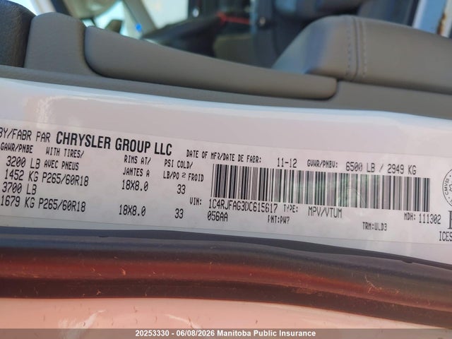 Продаж на аукціоні авто 2013 Jeep Grand Cherokee Laredo, vin: 1C4RJFAG3DC615617, номер лоту: 20253330
