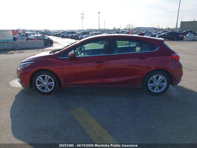 2017 Chevrolet Cruze Lt მანქანა იყიდება აუქციონზე, vin: 3G1BE6SM9HS537511, აუქციონის ნომერი: 20253360
