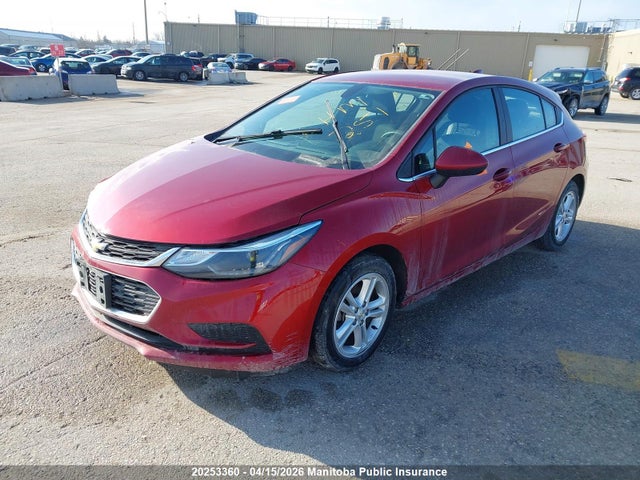 2017 Chevrolet Cruze Lt მანქანა იყიდება აუქციონზე, vin: 3G1BE6SM9HS537511, აუქციონის ნომერი: 20253360