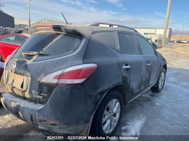 2011 Nissan Murano Sv მანქანა იყიდება აუქციონზე, vin: JN8AZ1MW7BW160413, აუქციონის ნომერი: 20253391