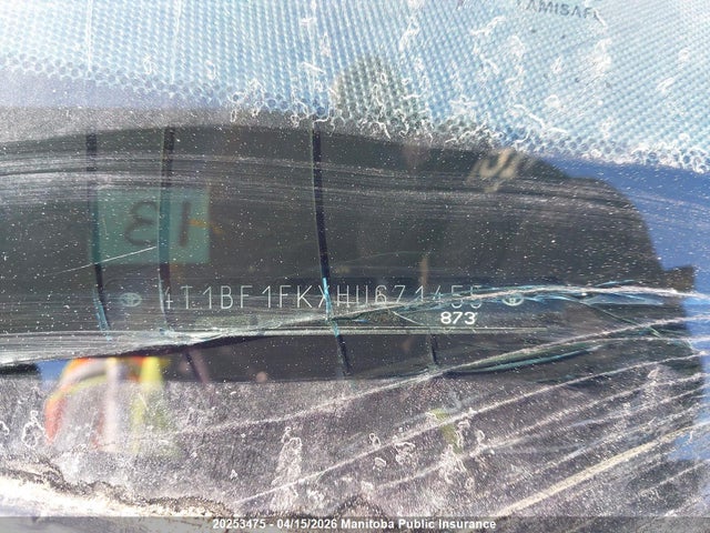 4T1BF1FKXHU671455 Toyota CAMRY XLE