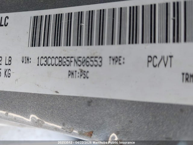2015 Chrysler 200 S V6 მანქანა იყიდება აუქციონზე, vin: 1C3CCCBG5FN506553, აუქციონის ნომერი: 20253512