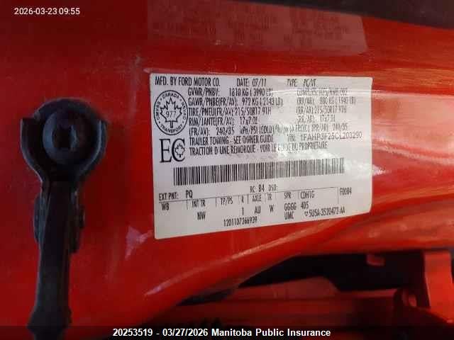 Aukcja sprzedaży 2012 Ford Focus Se, vin: 1FAHP3F25CL203290, numer aukcji: 20253519